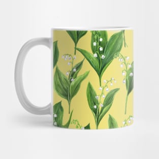 Lily of the valley on buttercup yellow Mug